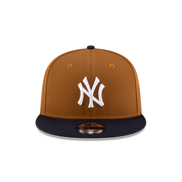 New York Yankees MLB New Era Men 9Fifty Peanut/Navy Basic Snapback Hat product image 3, provided for visual reference and