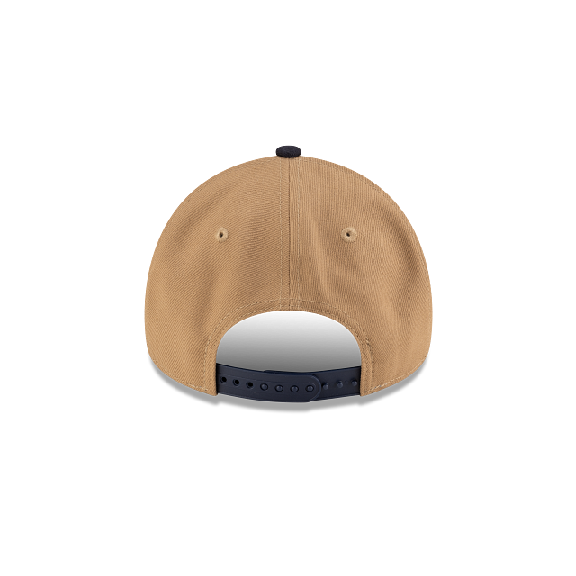 New York Yankees MLB New Era Men Khaki/Navy 9Forty A-Frame Snapback product image 2, provided for visual reference and
