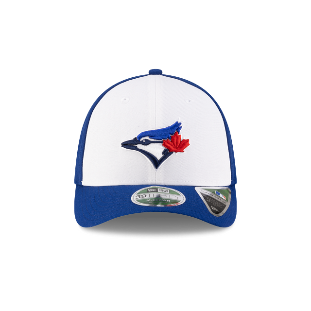 Toronto Blue Jays MLB New Era Men White/Royal 39Thirty M-Crown Player Replica Stretch Fit Hat product image 3, provided for