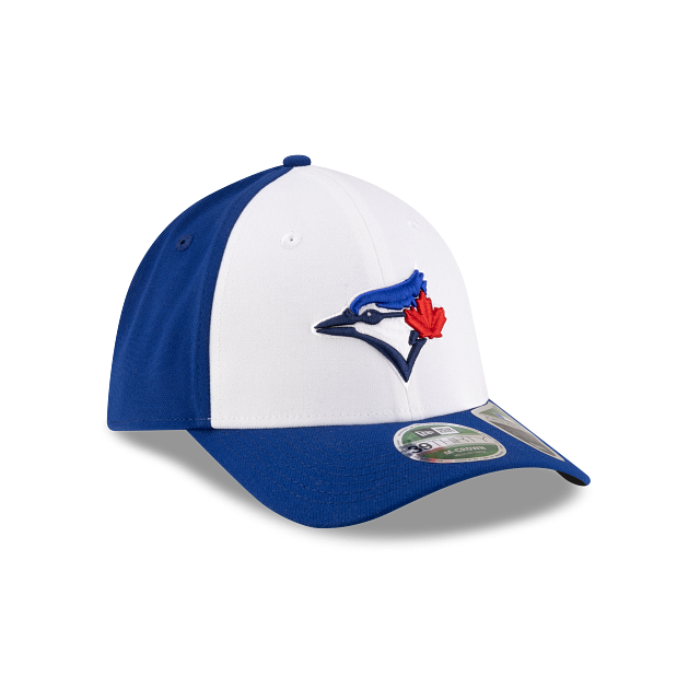 Toronto Blue Jays MLB New Era Men White/Royal 39Thirty M-Crown Player Replica Stretch Fit Hat product image 4, provided for