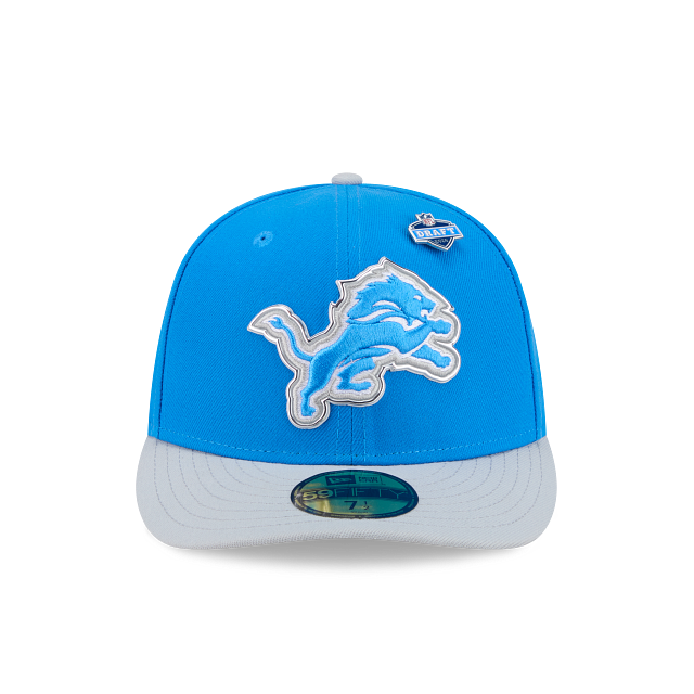 Detroit Lions NFL New Era Men Honolulu Blue 59Fifty Pre-Curved 2026 Draft Fitted Hat product image 3, provided for visual