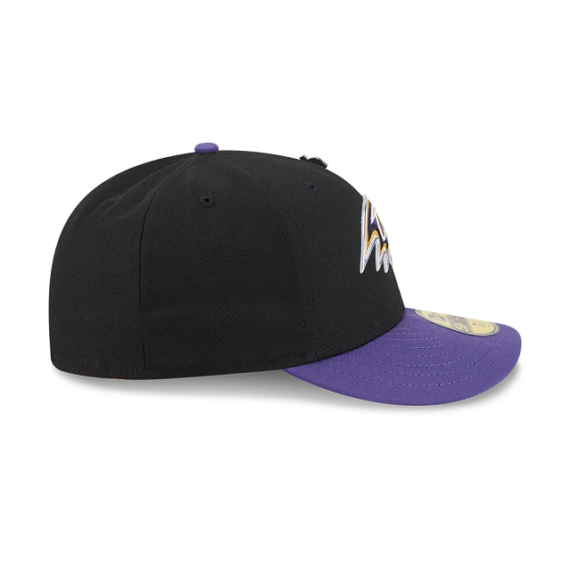 Baltimore Ravens NFL New Era Men Black 59Fifty Pre-Curved 2026 Draft Fitted Hat product image 6, provided for visual
