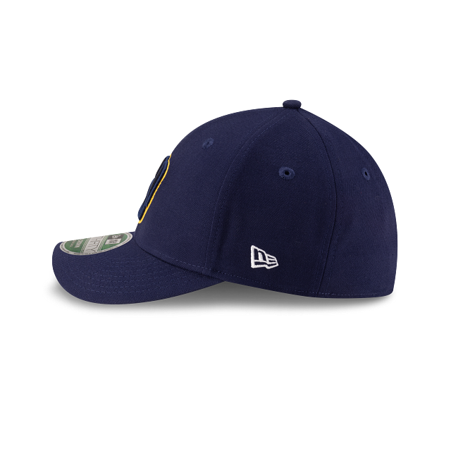 Milwaukee Brewers MLB New Era Men Navy 39Thirty M-Crown Player Replica Stretch Fit Hat product image 7, provided for visual