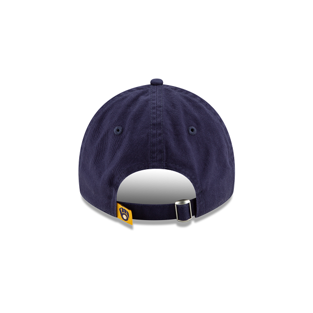 Milwaukee Brewers MLB New Era Men Navy 9Twenty Core Classic Adjustable Hat product image 2, provided for visual reference