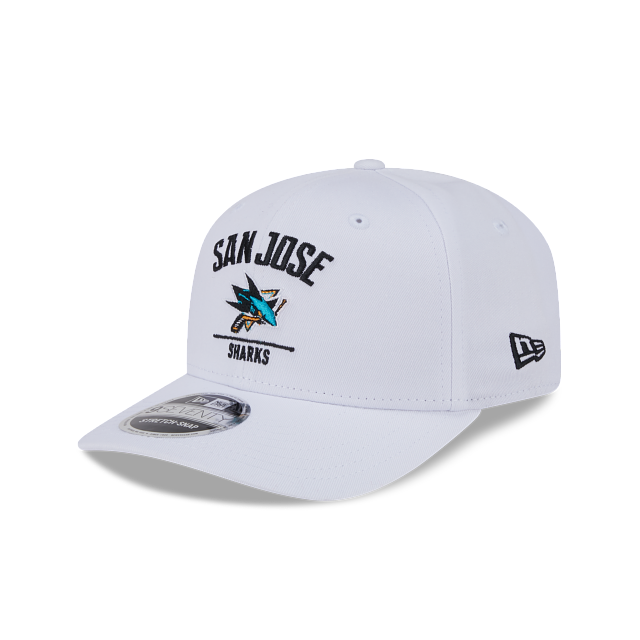 San Jose Sharks NHL New Era Men White 9Seventy Snapback Hat product image 1, provided for visual reference and product