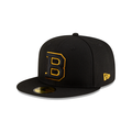 Boston Bruins NHL New Era Men Black Vintage Collection 59Fifty Fitted Hat product image 1, provided for visual reference and