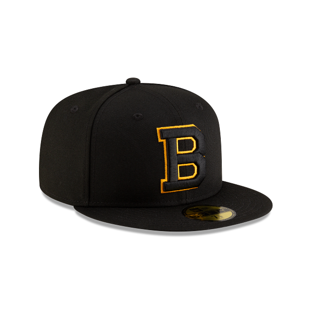 Boston Bruins NHL New Era Men Black Vintage Collection 59Fifty Fitted Hat product image 4, provided for visual reference and