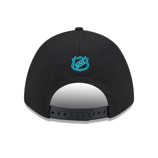 San Jose Sharks NHL New Era Men Black 9Forty M-Crown Snapback Hat product image 2, provided for visual reference and product