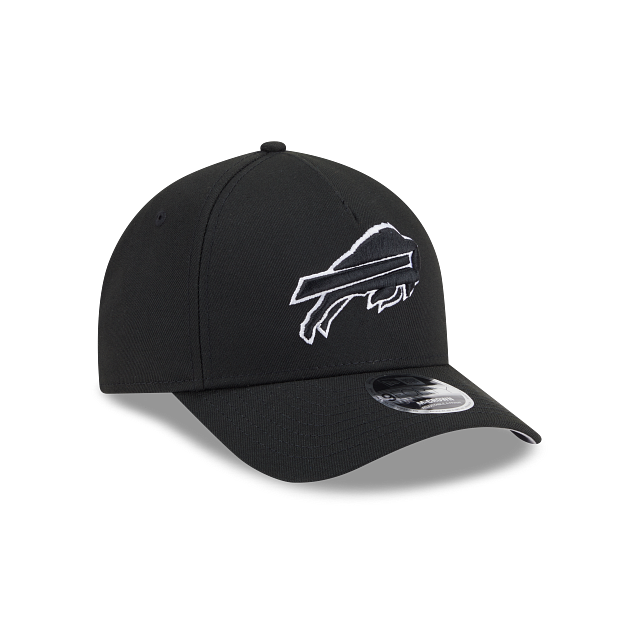 Buffalo Bills NFL New Era Men Black White 9FORTY M-Crown A-Frame Adjustable Hat product image 6, provided for visual