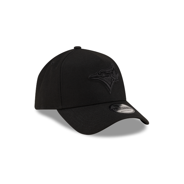 Toronto Blue Jays MLB New Era Men Black on Black 9Forty A-Frame Snapback product image 3, provided for visual reference and