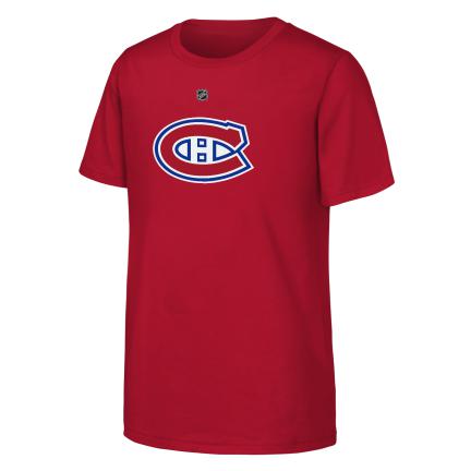 Lane Hutson Montreal Canadiens NHL Outerstuff Youth Red T-Shirt product image 3, provided for visual reference and product