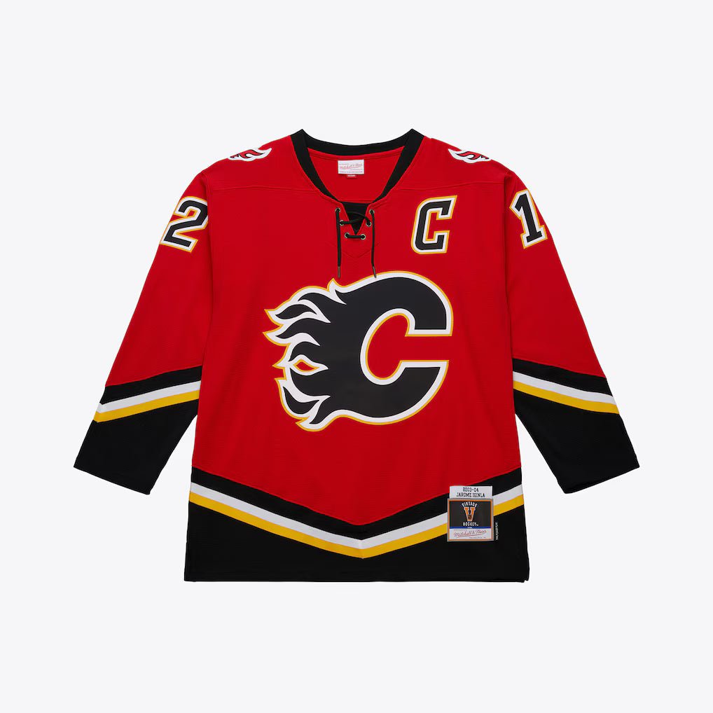 Jarome Iginla Calgary Flames NHL Mitchell & Ness Men Red 2003-04 Power Play Authentic Jersey product image 2, provided for