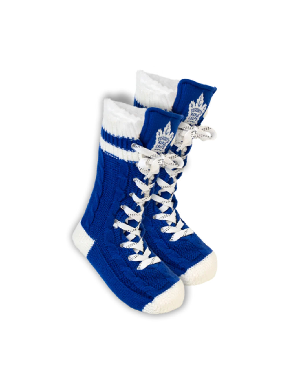 Toronto Maple Leafs NHL Hockey Sockey Unisex Royal Slipper Skates Socks product image 1, provided for visual reference and