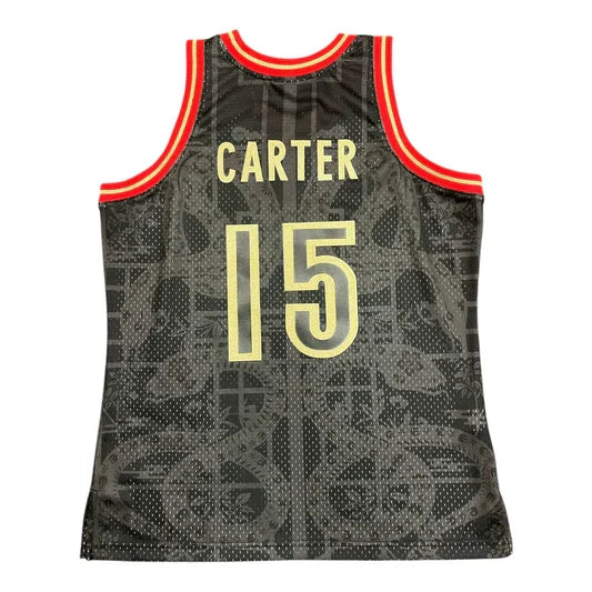 Vince Carter Toronto Raptors NBA Mitchell & Ness Men Black & Gold 1999-2000 Lunar New Year Hardwood Classics Swingman Jersey