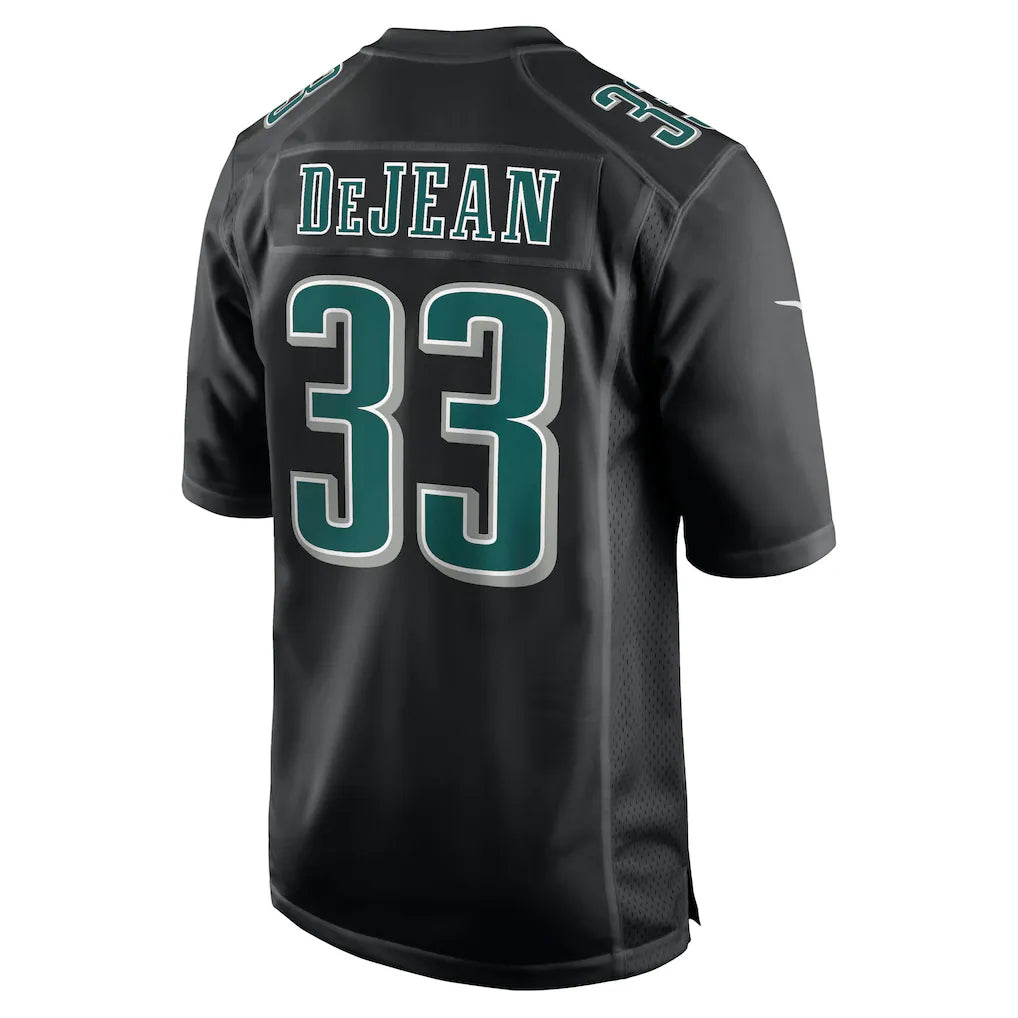 Cooper DeJean Philadelphia Eagles NFL Nike Carbon Black Super Bowl LIX Fashion Game Player Jersey product image 2, provided