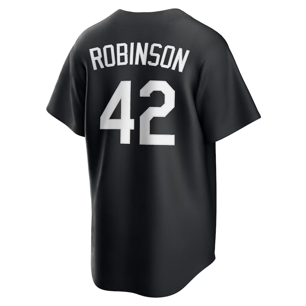 Jackie Robinson Brooklyn Dodgers MLB Nike Men Black Cooperstown Replica Player Jersey product image 1, provided for visual
