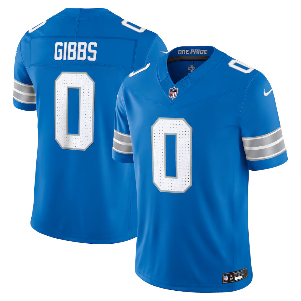 Jahmyr Gibbs Detroit Lions NFL Nike Men Blue Spark Vapor F.U.S.E. Limited Player Sewn Jersey product image 3, provided for