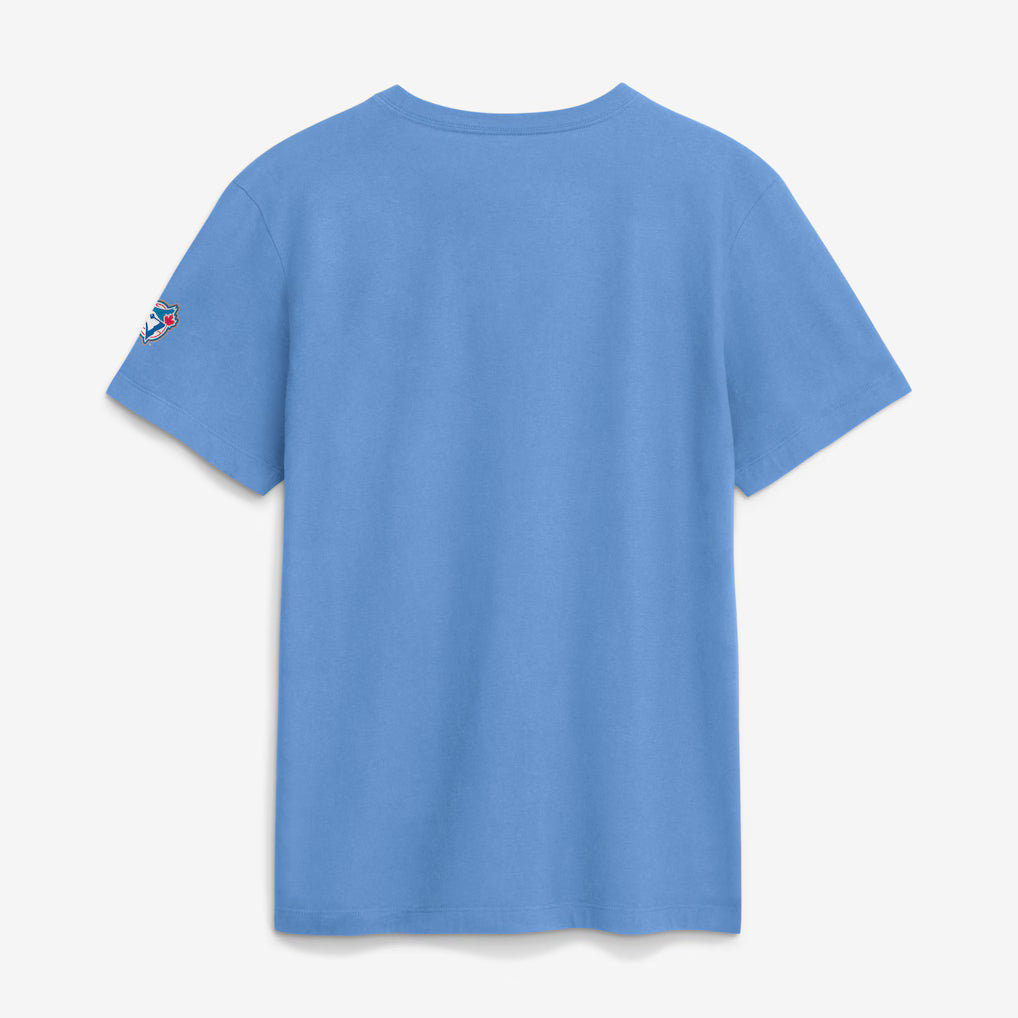 Toronto Blue Jays MLB Nike Men Light Blue 50th Anniversary Club T-Shirt product image 2, provided for visual reference and