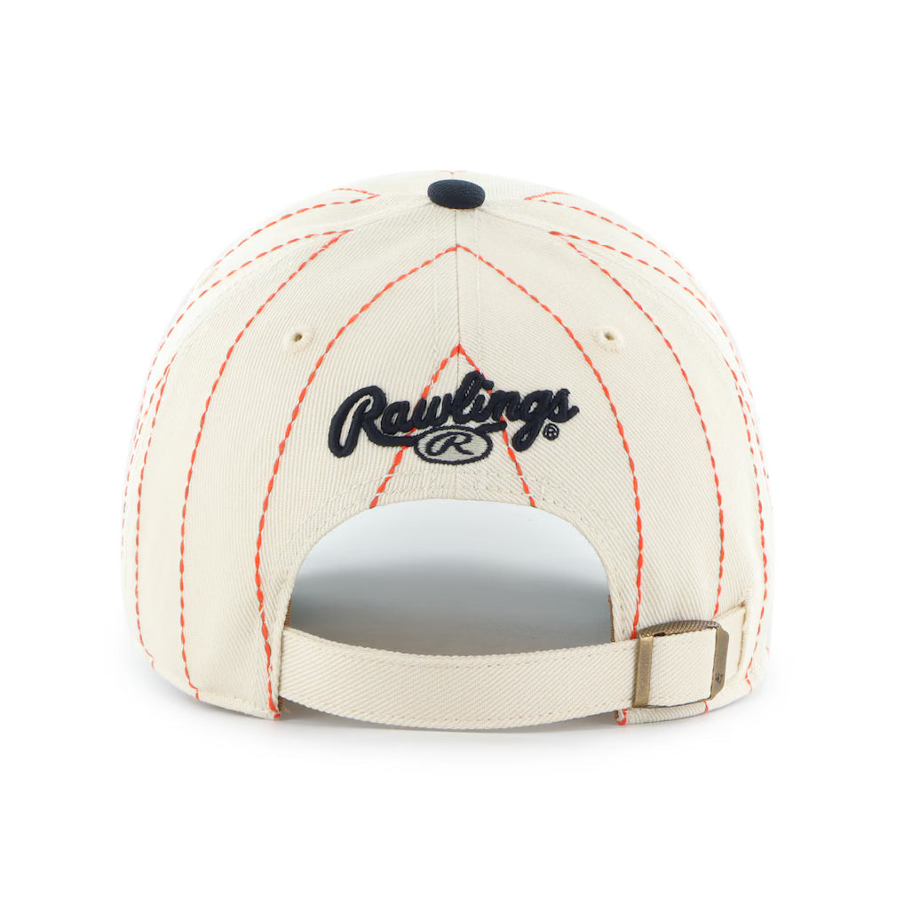 Detroit Tigers MLB 47 Brand Men Beige Rawlings Pinstripe Clean Up Adjustable Hat product image 2, provided for visual