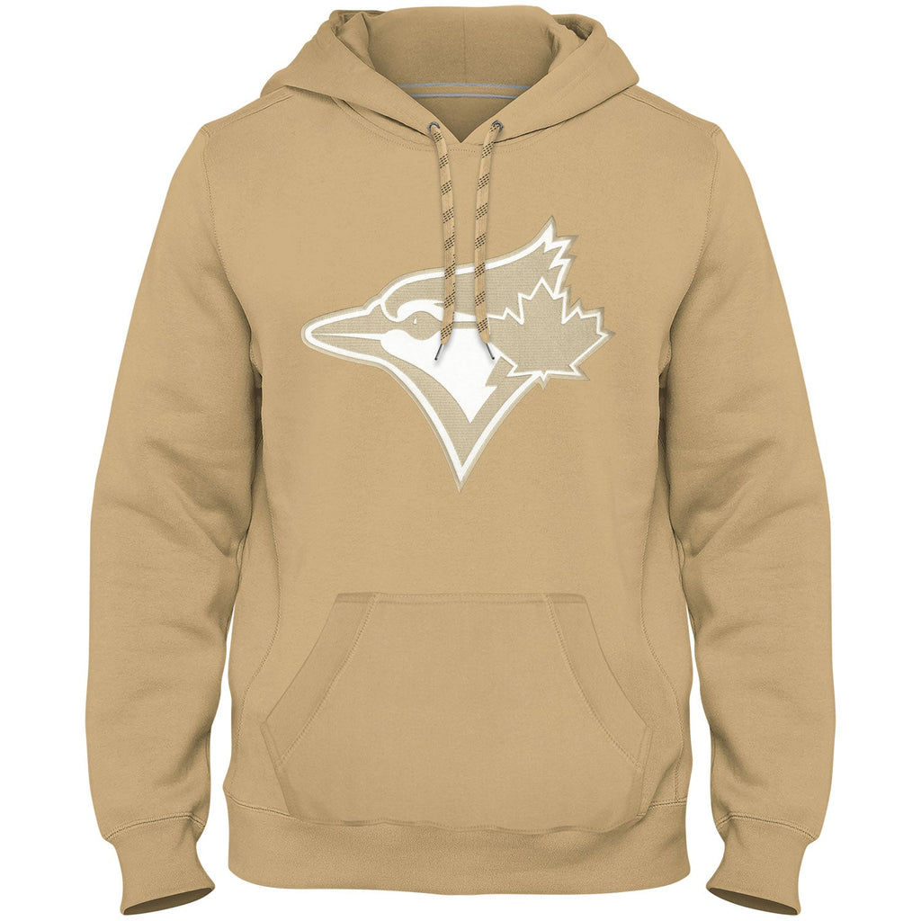 Toronto Blue Jays MLB Bulletin Men Wheat Tonal Twill Logo Hoodie product image 1, provided for visual reference and product