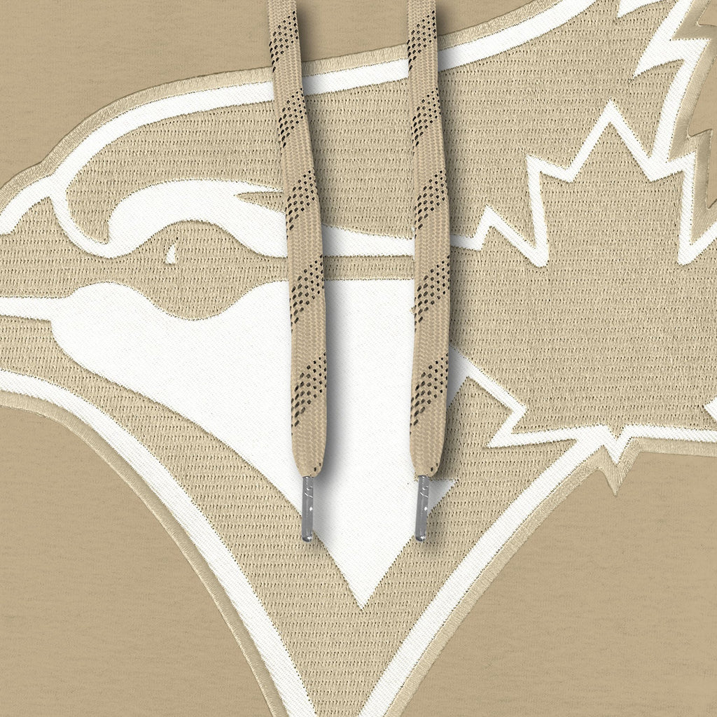 Toronto Blue Jays MLB Bulletin Men Wheat Tonal Twill Logo Hoodie product image 2, provided for visual reference and product