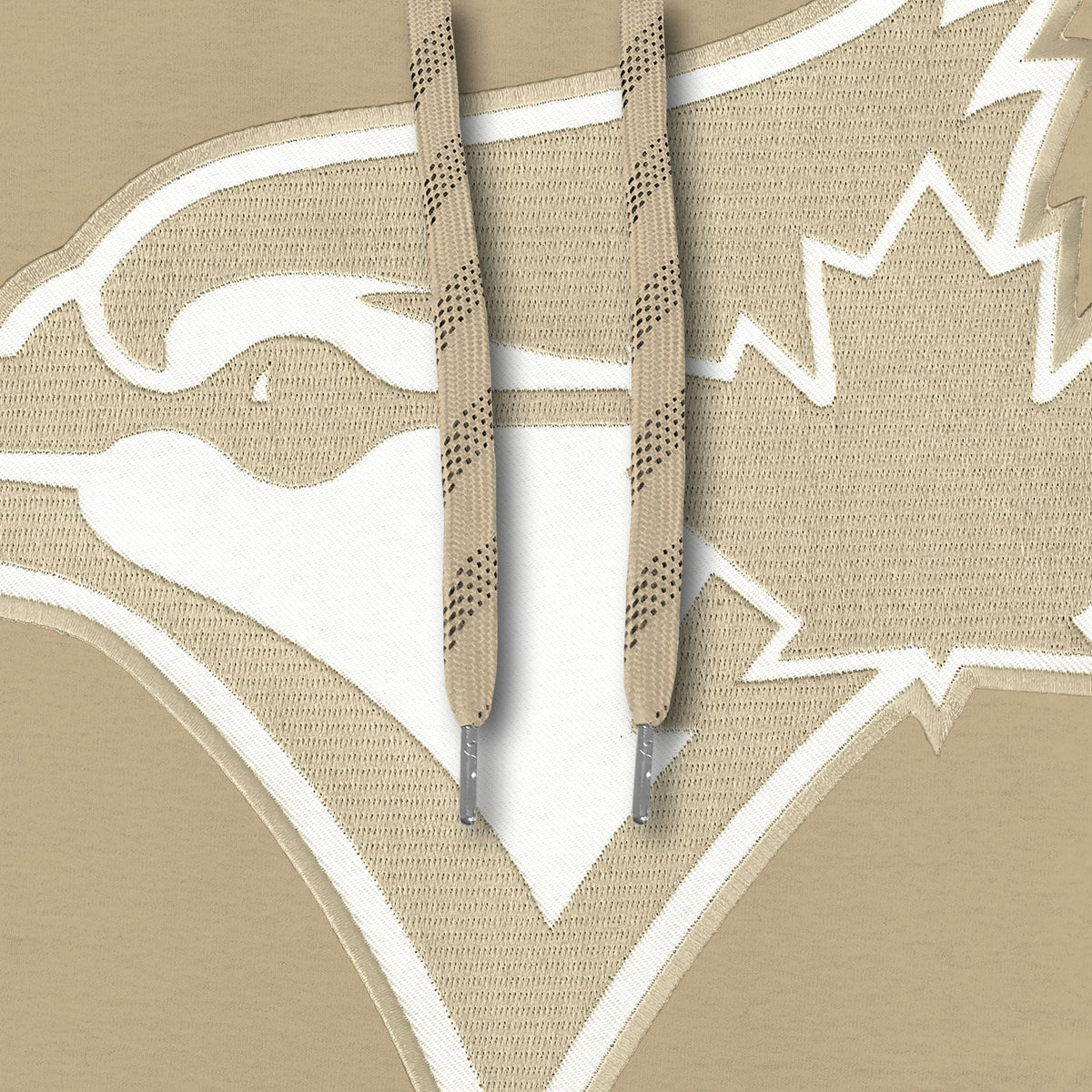 Toronto Blue Jays MLB Bulletin Men Wheat Tonal Twill Logo Hoodie product image 2, provided for visual reference and product