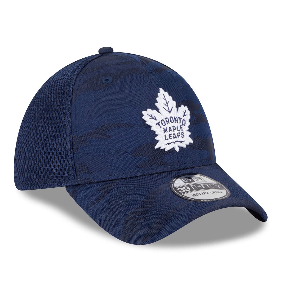 Toronto Maple Leafs NHL New Era Men Navy 39Thirty Camo Neo Stretch Fit Hat product image 5, provided for visual reference