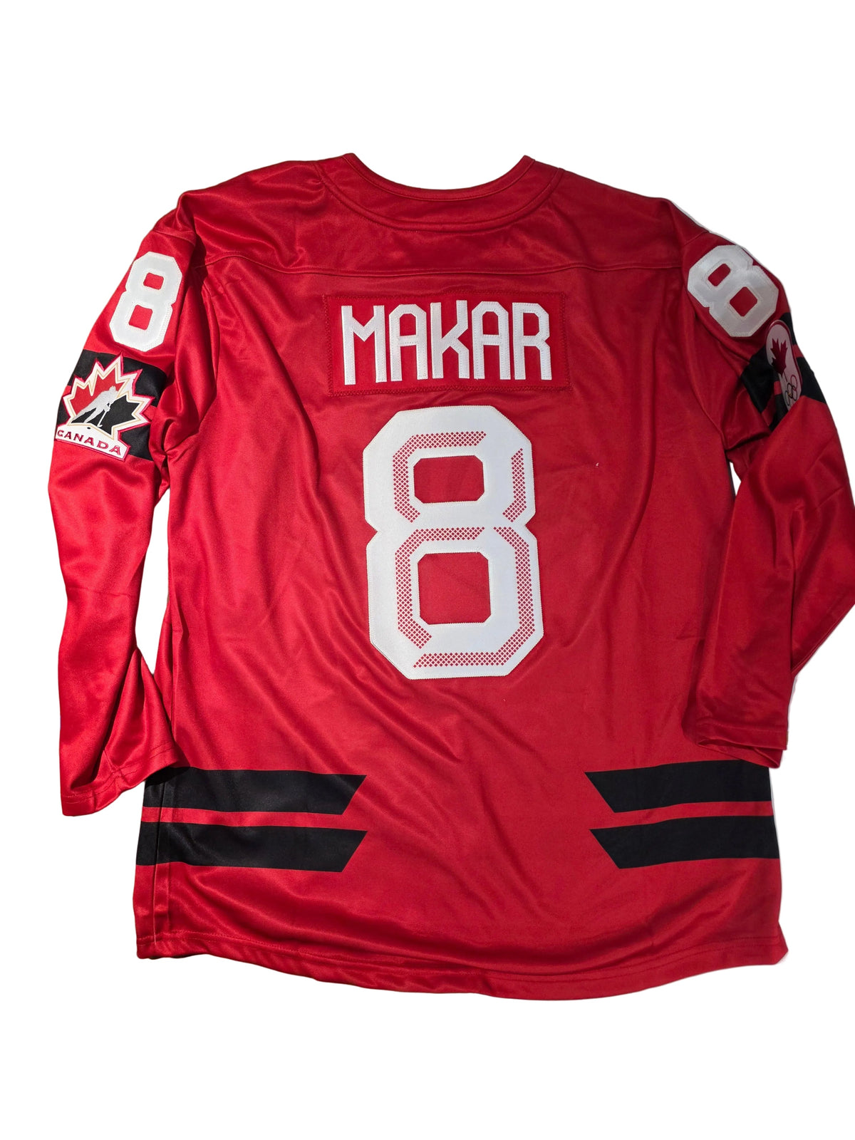 Cale Makar Hockey Canada IIHF Bauer Men Red 2026 Pro-Stitched Replica Jersey product image 1, provided for visual reference