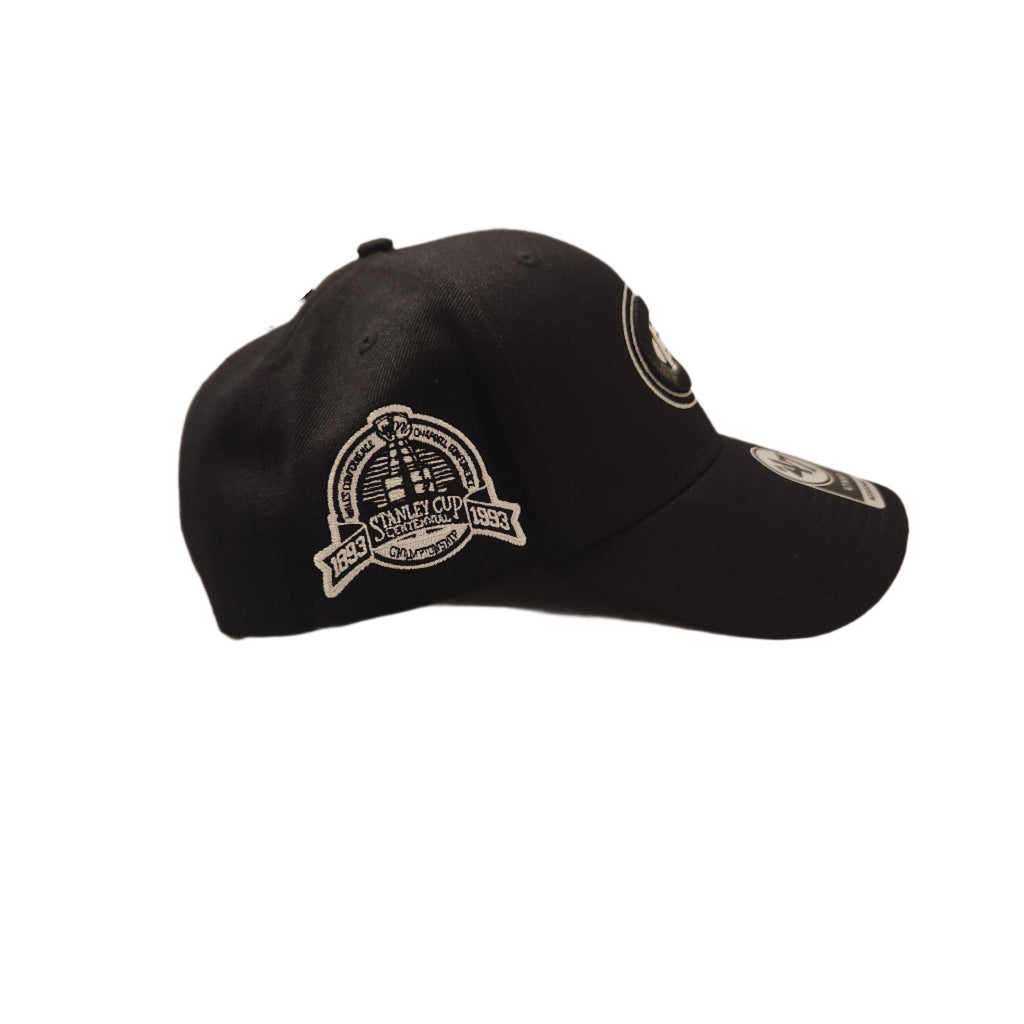 Montreal Canadiens NHL 47 Brand Men Black White MVP Sure Shot Snapback product image 5, provided for visual reference and