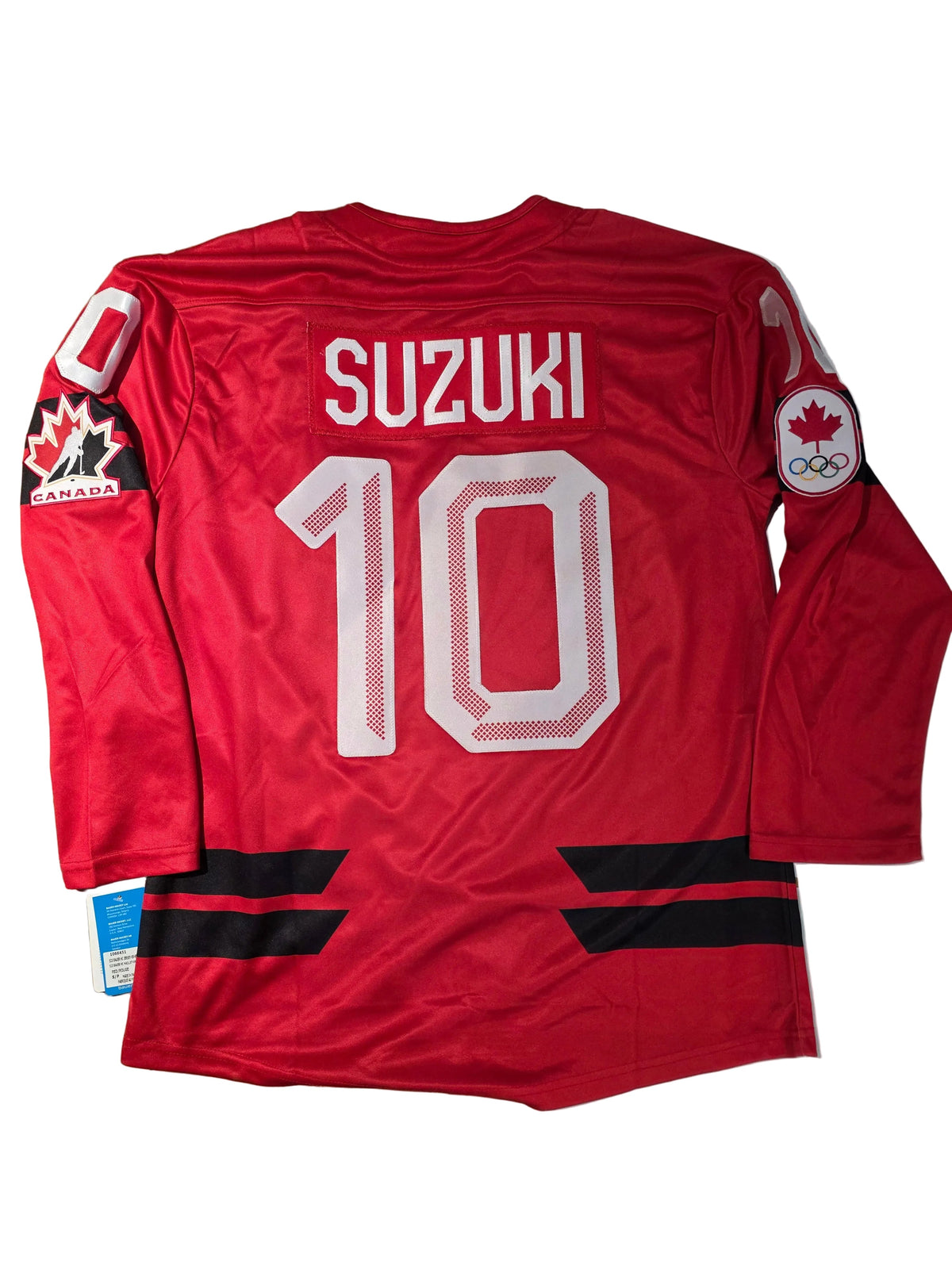 Nick Suzuki Hockey Canada IIHF Bauer Men Red 2026 Pro-Stitched Replica Jersey product image 1, provided for visual reference