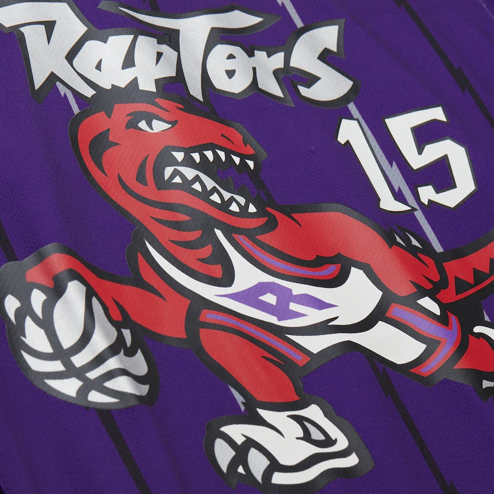 Vince Carter Toronto Raptors NBA Mitchell & Ness Men Purple Maxxed Out Fashion Hockey Jersey product image 3, provided for
