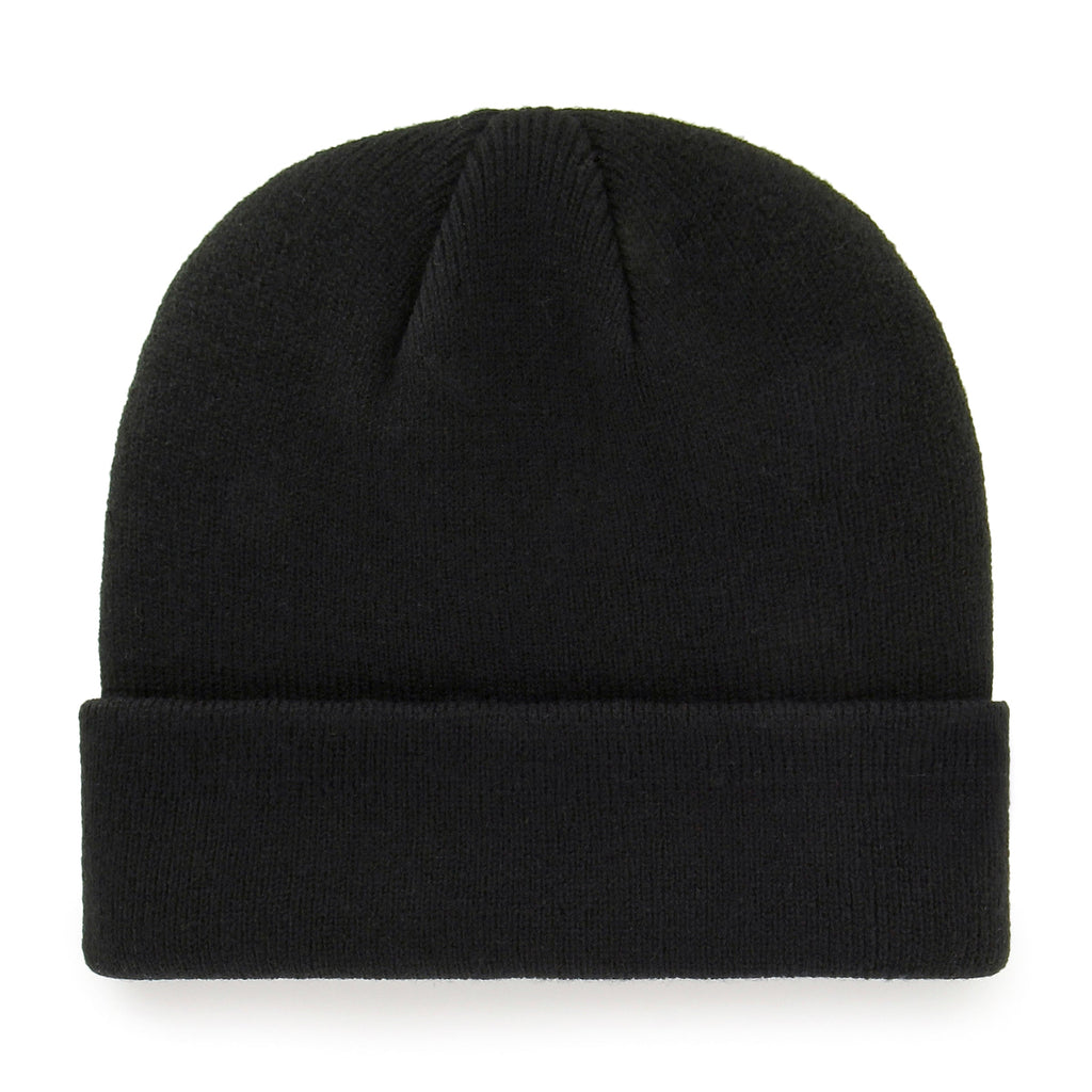 Los Angeles Dodgers MLB 47 Brand Men Black Attitude Raised Cuff Knit Hat product image 2, provided for visual reference and