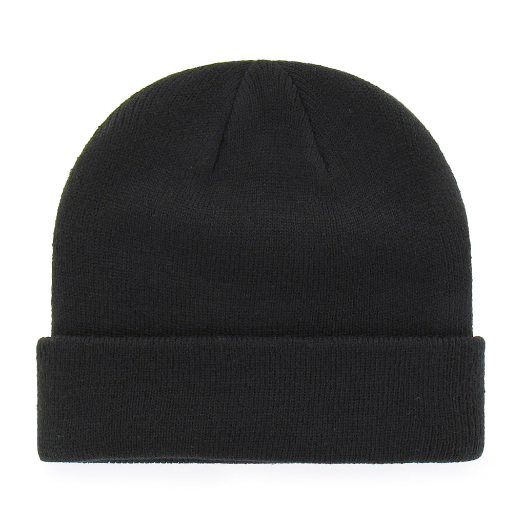 New York Yankees MLB 47 Brand Men Black Attitude Raised Cuff Knit Hat product image 2, provided for visual reference and