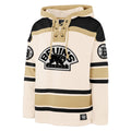 Boston Bruins NHL 47 Brand Men Cream Nilley Superior Lacer Hoodie product image 1, provided for visual reference and product