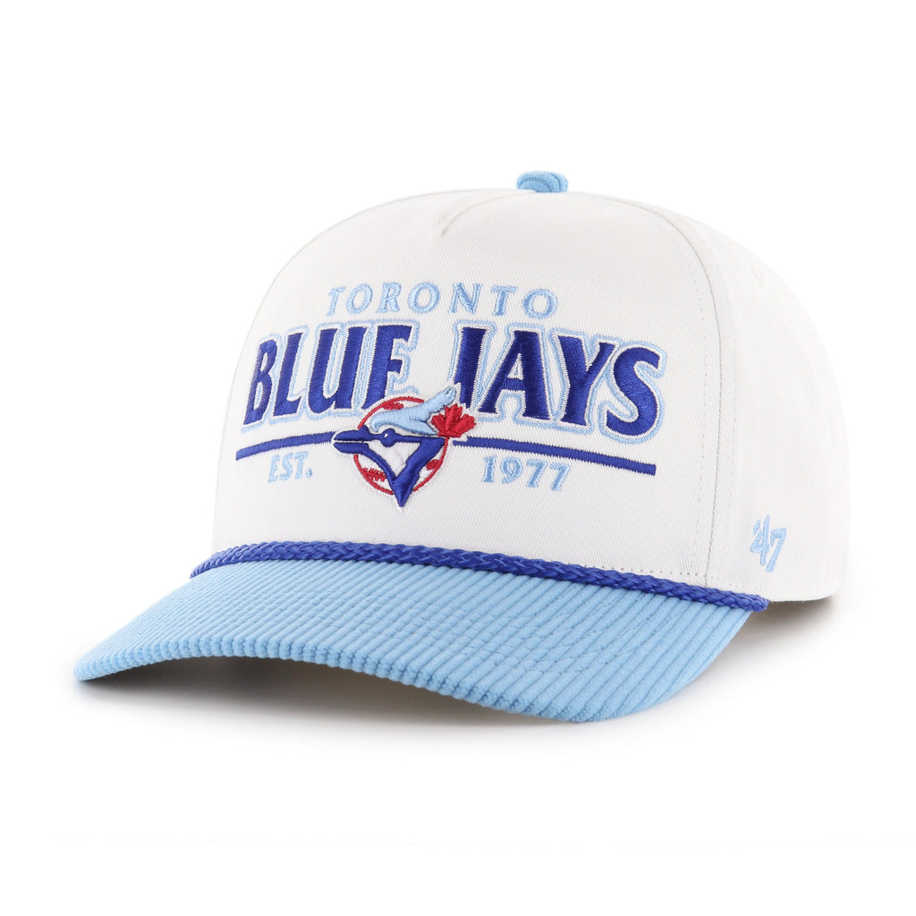 Toronto Blue Jays MLB 47 Brand Men White Rustic Rope 1977 Logo Hitch Snapback Hat product image 1, provided for visual
