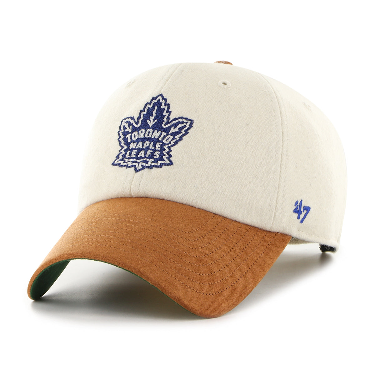 Toronto Maple Leafs NHL 47 Brand Men Beige Rafter Clean Up Adjustable Hat product image 3, provided for visual reference and