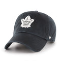 Toronto Maple Leafs NHL 47 Brand Men Black White Clean Up Adjustable Hat product image 1, provided for visual reference and