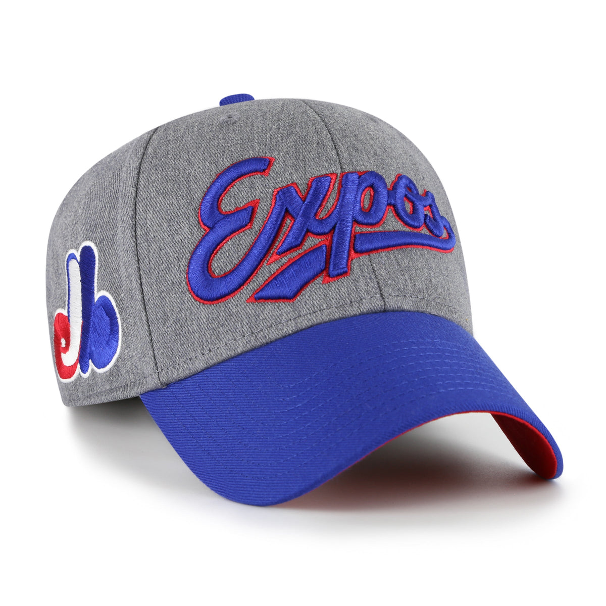 Montreal Expos MLB 47 Brand Men Grey MVP Granite Script Snapback product image 1, provided for visual reference and product