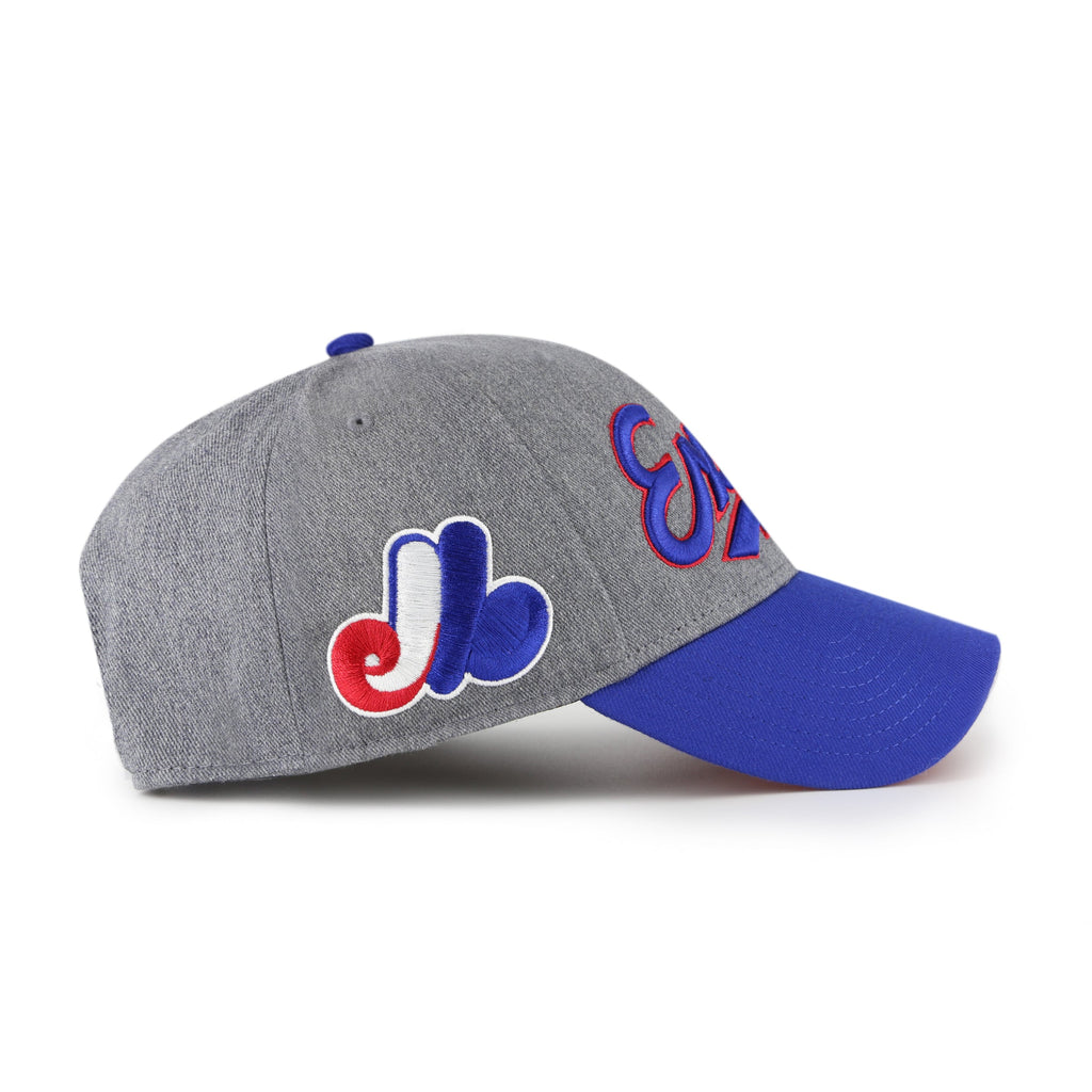 Montreal Expos MLB 47 Brand Men Grey MVP Granite Script Snapback product image 4, provided for visual reference and product