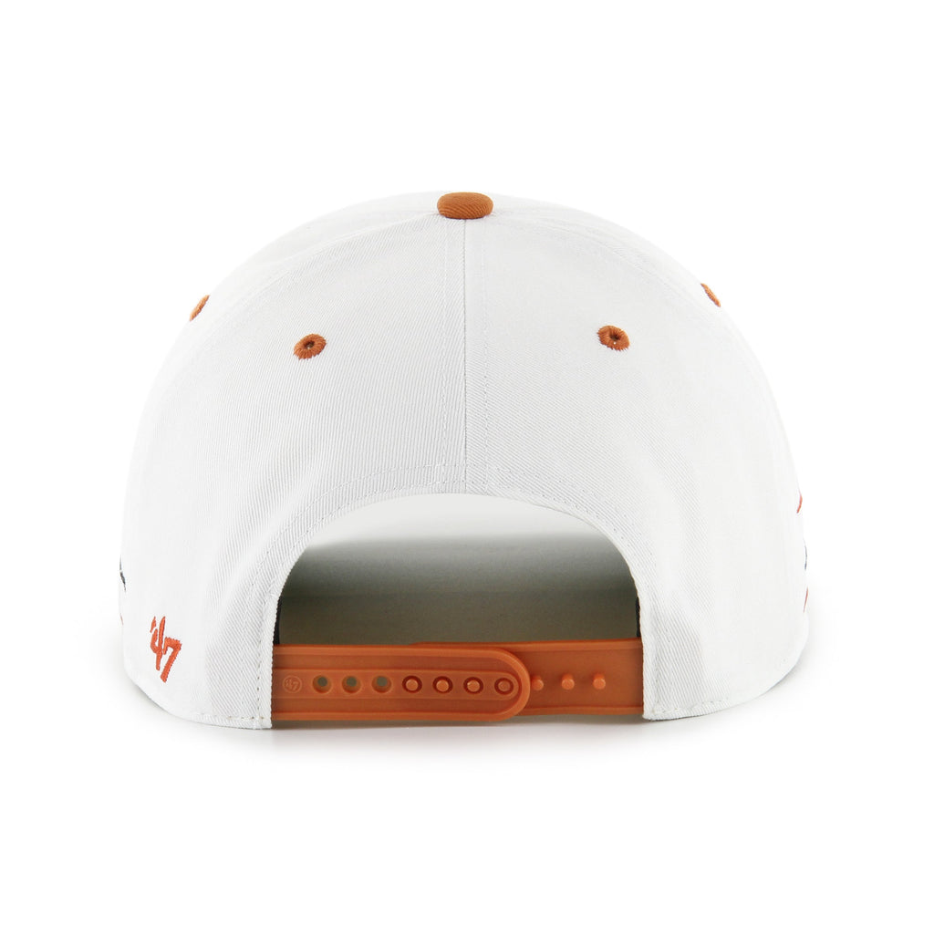 Texas Longhorns NCAA 47 Brand Men White Diamond Hitch Snapback Hat product image 4, provided for visual reference and