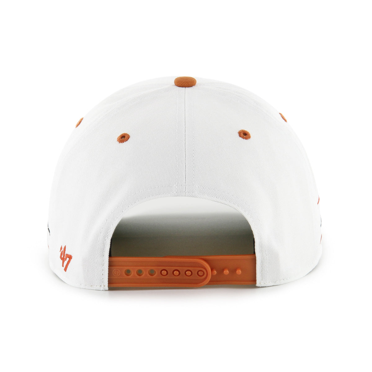 Texas Longhorns NCAA 47 Brand Men White Diamond Hitch Snapback Hat product image 4, provided for visual reference and
