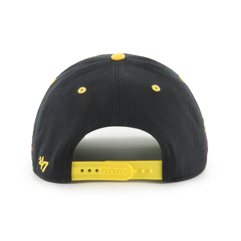 Vancouver Canucks NHL 47 Brand Men Black Diamond Hitch Snapback Hat product image 2, provided for visual reference and