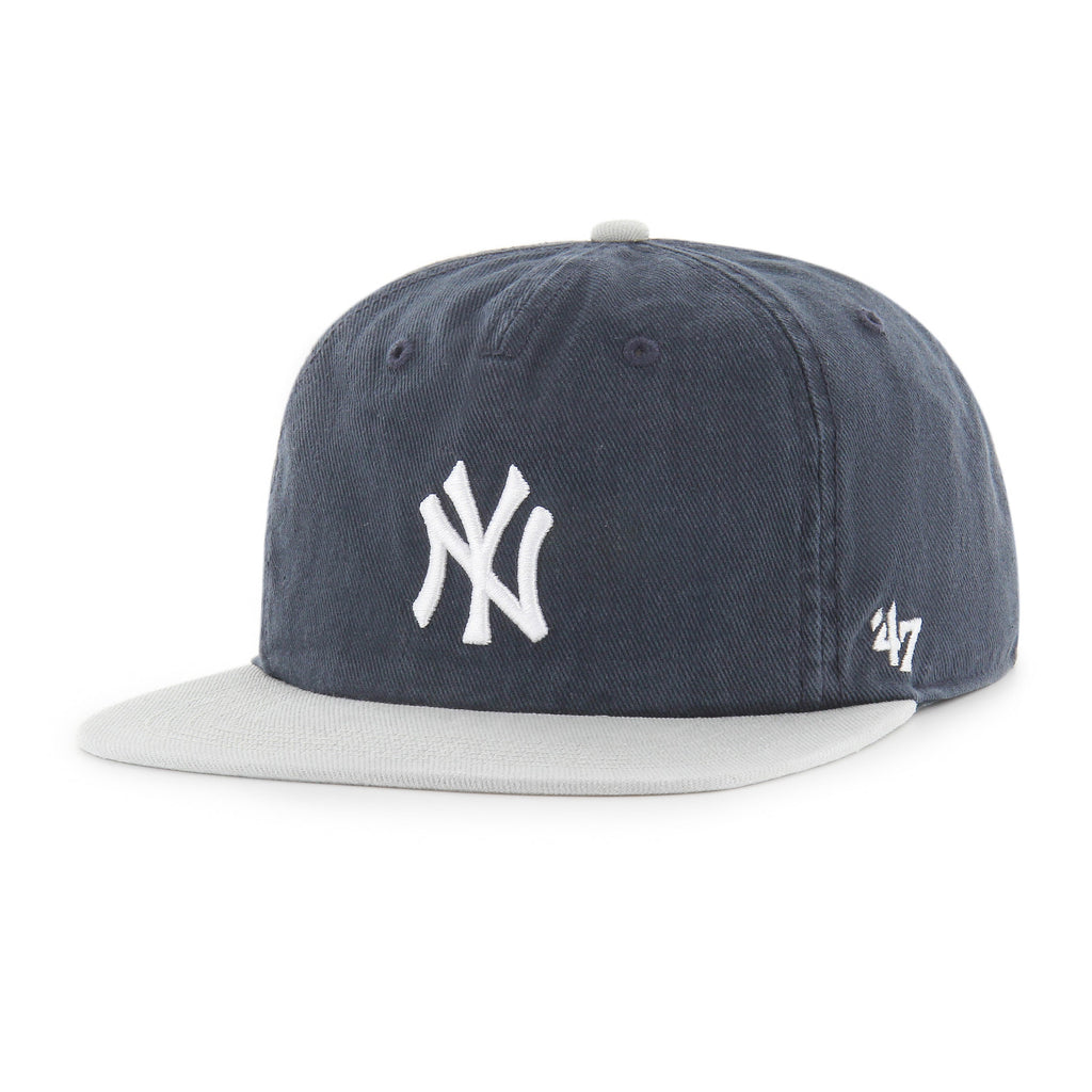 New York Yankees MLB 47 Brand Men Navy Burnside Captain RL Snapback product image 1, provided for visual reference and