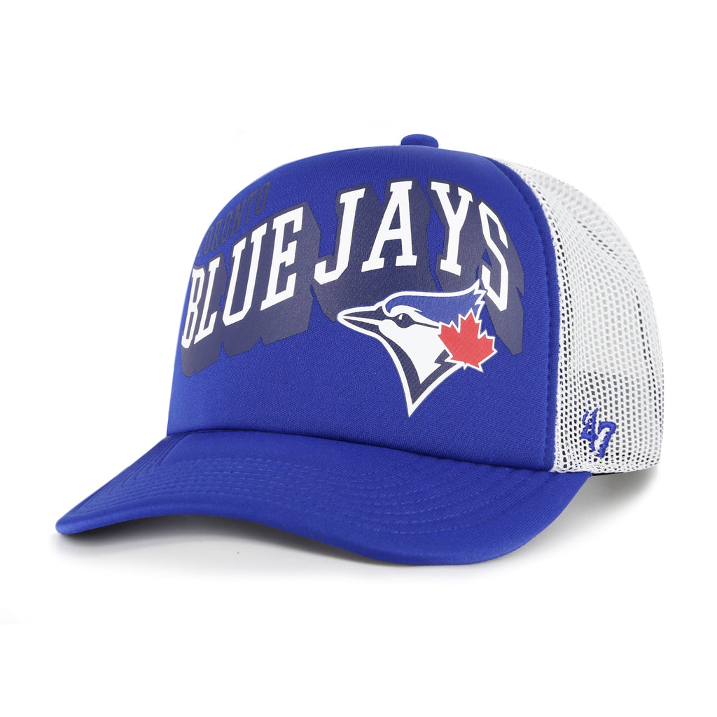 Toronto Blue Jays MLB 47 Brand Men Royal Meander Foam Trucker Snapback product image 1, provided for visual reference and