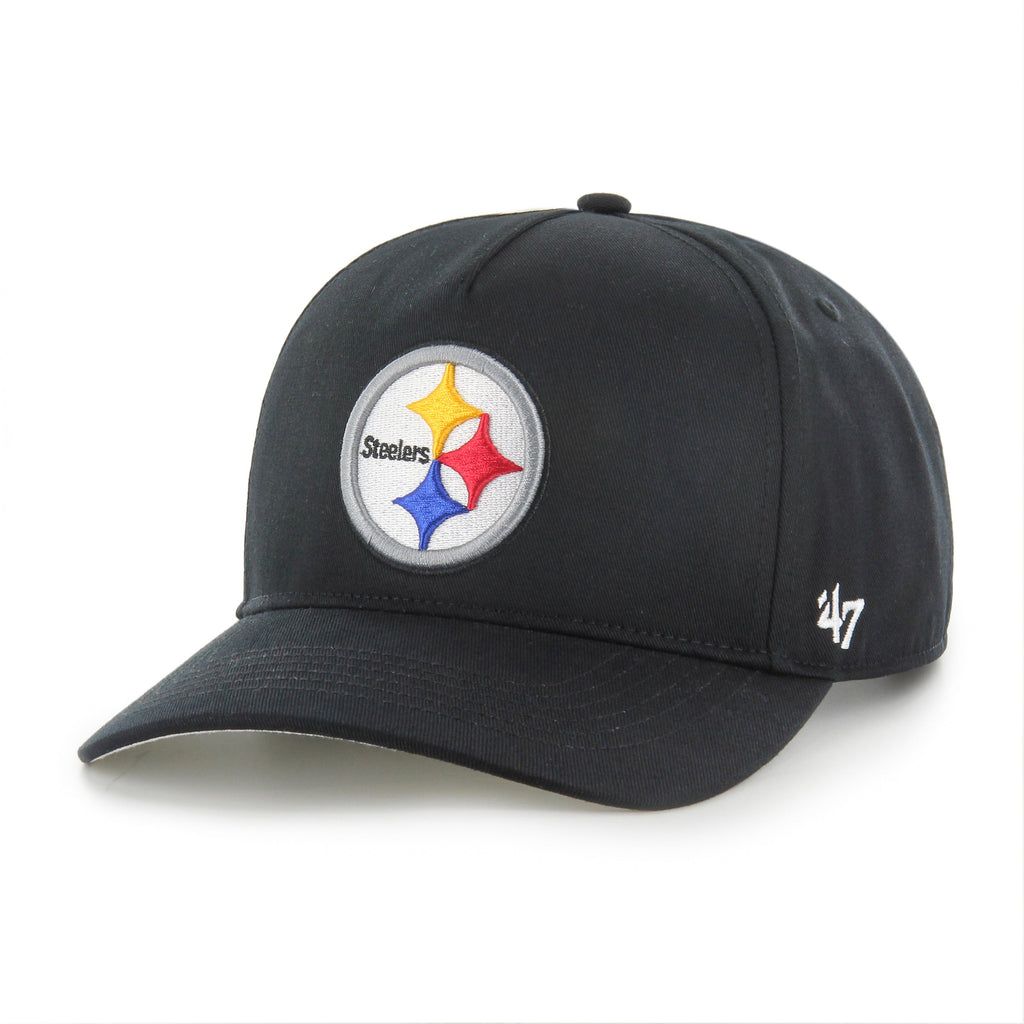 Pittsburgh Steelers NFL 47 Brand Men Black Hitch Adjustable Hat product image 1, provided for visual reference and product