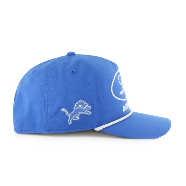 Detroit Lions NFL 47 Brand Men Light Blue Foundational Rope Hitch Snapback Hat product image 3, provided for visual