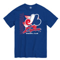 Montreal Expos MLB 47 Brand Youth Royal Side Arm T-Shirt product image 1, provided for visual reference and product detail