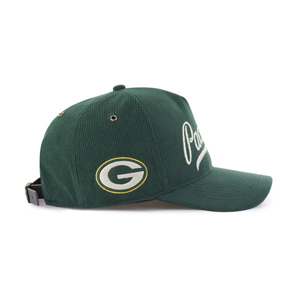 Green Bay Packers NFL 47 Brand Men Green Golden Age Corduroy Hitch Strap back product image 2, provided for visual reference