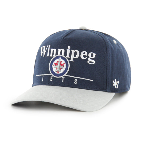 Winnipeg Jets NHL 47 Brand Men Navy/Grey Super Hitch Snapback Hat product image 1, provided for visual reference and product