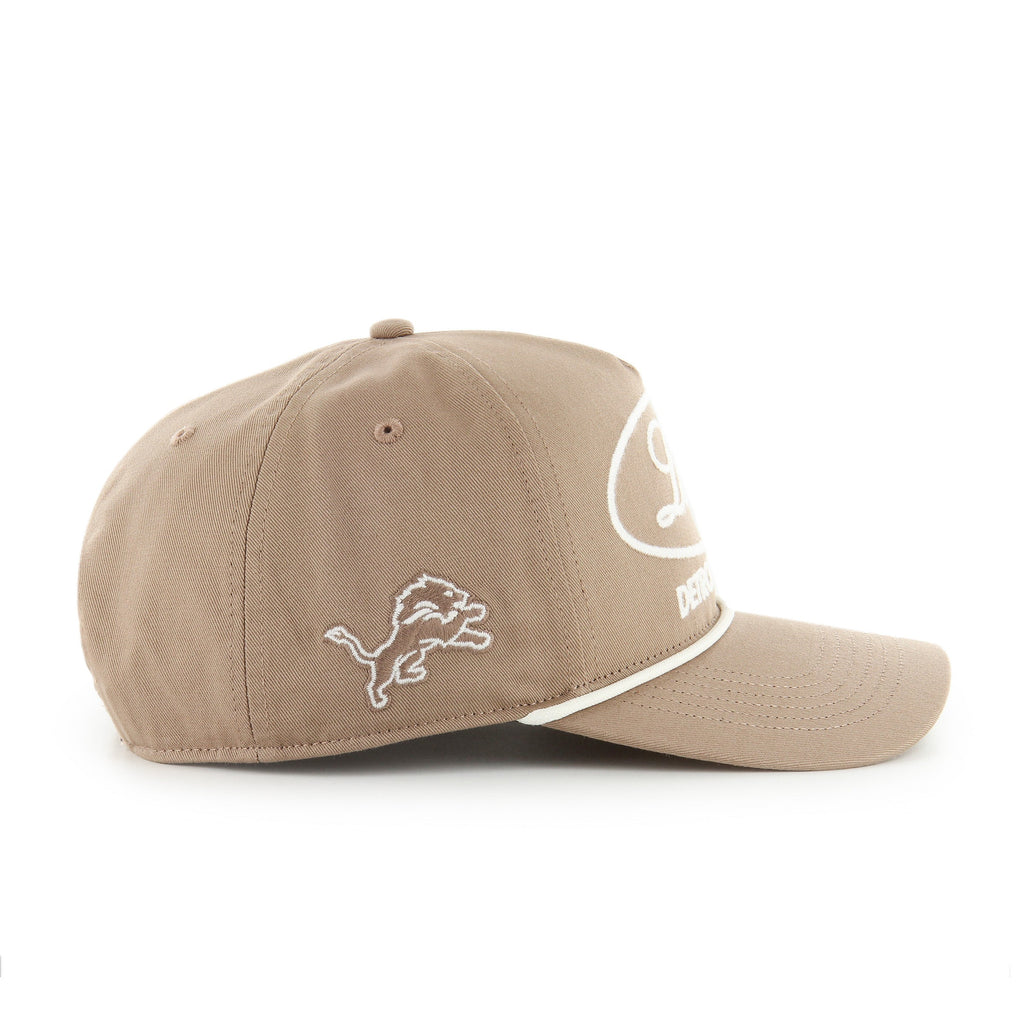 Detroit Lions NFL 47 Brand Men Sandstone Foundational Rope Hitch Snapback Hat product image 3, provided for visual reference